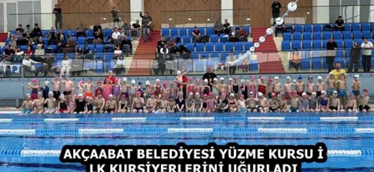 AKÇAABAT BELEDİYESİ YÜZME KURSU İLK KURSİYERLERİNİ UĞURLADI