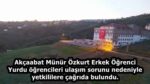 Akçaabat Münür Özkurt Erkek Öğrenci Yurdu öğrencileri ulaşım sorunu nedeniyle yetkililere çağrıda bulundu.