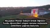 Akçaabat Münür Özkurt Erkek Öğrenci Yurdu öğrencileri ulaşım sorunu nedeniyle yetkililere çağrıda bulundu.