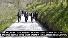 AKÇAABAT’TA ÇALIŞMALAR ARALIKSIZ DEVAM EDİYOR: BAŞKAN OSMAN NURİ EKİM SAHADA İNCELEMELERDE BULUNDU
