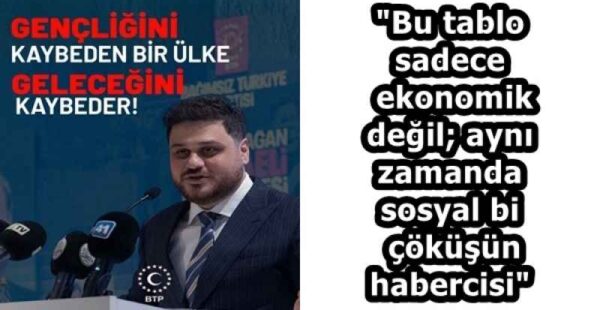 “Bu tablo sadece ekonomik değil; aynı zamanda sosyal bir çöküşün habercisi”