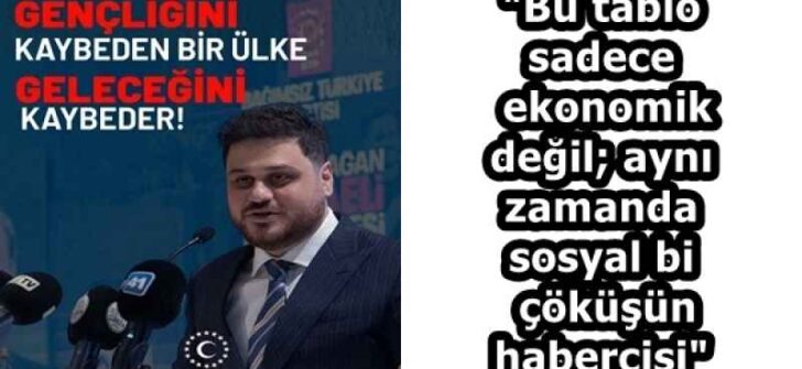 “Bu tablo sadece ekonomik değil; aynı zamanda sosyal bir çöküşün habercisi”