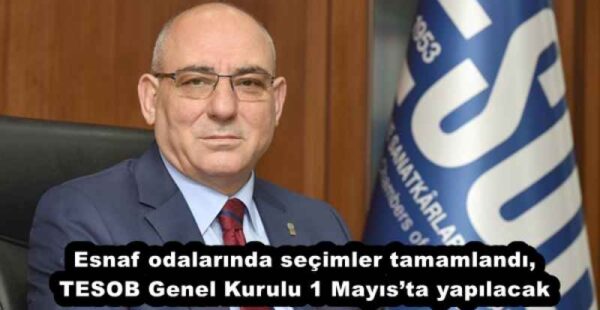 Esnaf odalarında seçimler tamamlandı, TESOB Genel Kurulu 1 Mayıs’ta yapılacak
