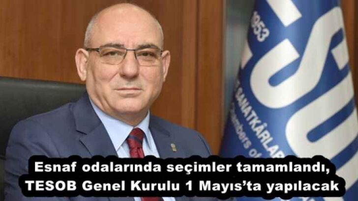 Esnaf odalarında seçimler tamamlandı, TESOB Genel Kurulu 1 Mayıs’ta yapılacak