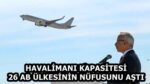 HAVALİMANI KAPASİTESİ 26 AB ÜLKESİNİN NÜFUSUNU AŞTI
