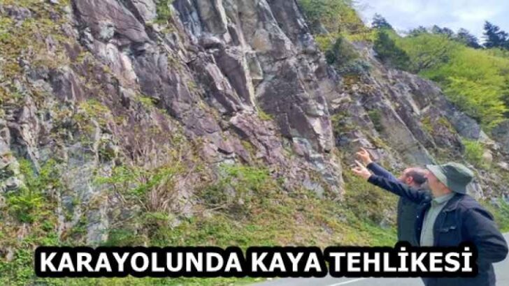 KARAYOLUNDA KAYA TEHLİKESİ