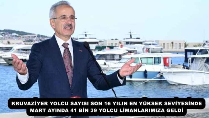 KRUVAZİYER YOLCU SAYISI SON 16 YILIN EN YÜKSEK SEVİYESİNDE MART AYINDA 41 BİN 39 YOLCU LİMANLARIMIZA GELDİ