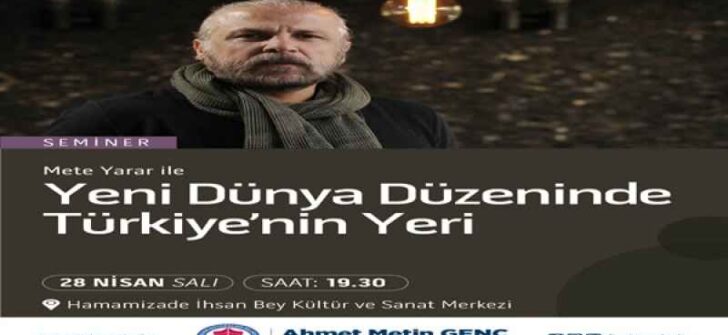 METE YARAR TRABZON’DA SEMİNER VERECEK