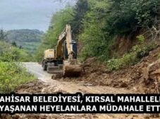 ORTAHİSAR BELEDİYESİ, KIRSAL MAHALLELERDE YAŞANAN HEYELANLARA MÜDAHALE ETTİ