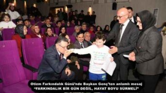 Otizm Farkındalık Günü’nde Başkan Genç’ten anlamlı mesaj “FARKINDALIK BİR GÜN DEĞİL, HAYAT BOYU SÜRMELİ”