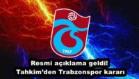 Resmi açıklama geldi! Tahkim’den Trabzonspor kararı