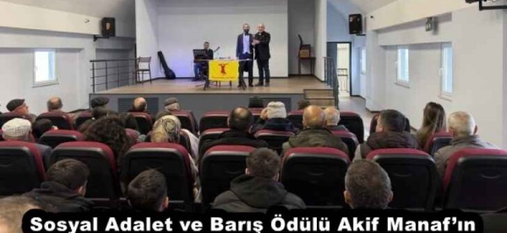Sosyal Adalet ve Barış Ödülü Akif Manaf’ın