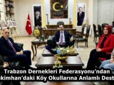 Trabzon Dernekleri Federasyonu’ndan Hekimhan’daki Köy Okullarına Anlamlı Destek