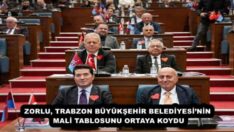 ZORLU, TRABZON BÜYÜKŞEHİR BELEDİYESİ’NİN MALİ TABLOSUNU ORTAYA KOYDU