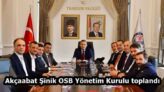 Akçaabat Şinik OSB Yönetim Kurulu toplandı