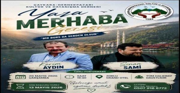 Çaykara- Dernekpazarılı üniversite öğrencilerine destek için gece programı düzenleniyor.