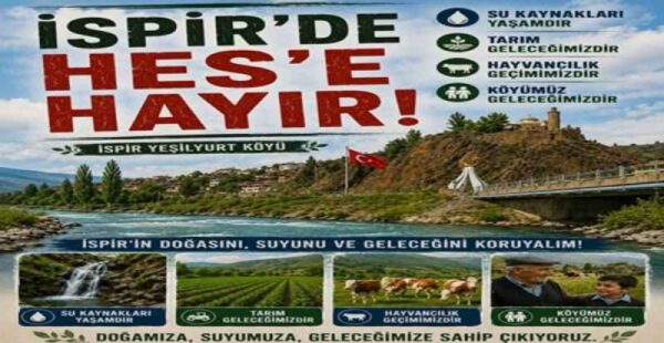 İSPİR HES İSTEMİYOR