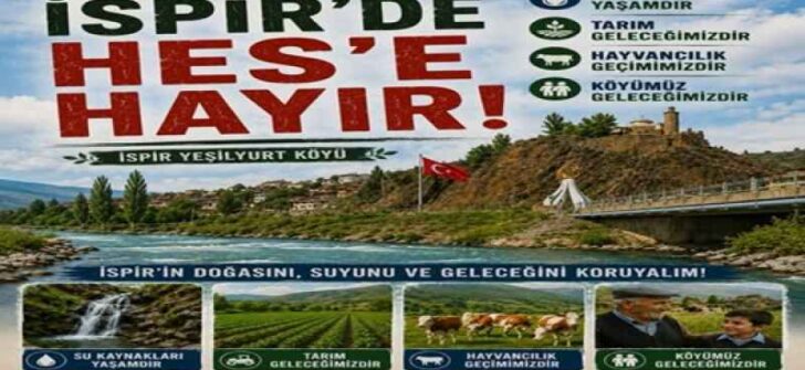 İSPİR HES İSTEMİYOR