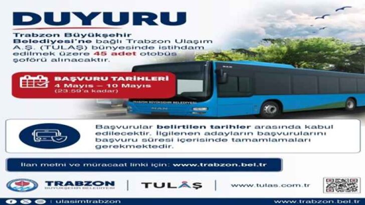 OTOBÜS ŞOFÖRLÜĞÜ İÇİN BÜYÜKŞEHİR’E BAŞVURULAR SÜRÜYOR