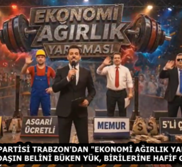 SAADET PARTİSİ TRABZON’DAN “EKONOMİ AĞIRLIK YARIŞMASI”: VATANDAŞIN BELİNİ BÜKEN YÜK, BİRİLERİNE HAFİF GELİYOR!
