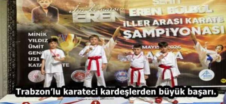 Trabzon’lu karateci kardeşlerden büyük başarı.