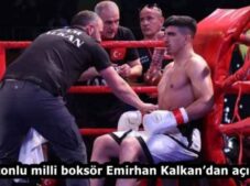 Trabzonlu milli boksör Emirhan Kalkan’dan açıklama