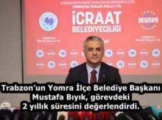 Trabzon’un Yomra İlçe Belediye Başkanı Mustafa Bıyık, görevdeki 2 yıllık süresini değerlendirdi.