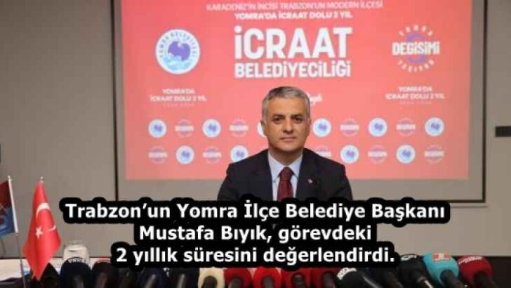 Trabzon’un Yomra İlçe Belediye Başkanı Mustafa Bıyık, görevdeki 2 yıllık süresini değerlendirdi.
