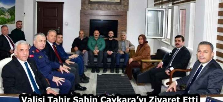 Valisi Tahir Şahin Çaykara’yı Ziyaret Etti